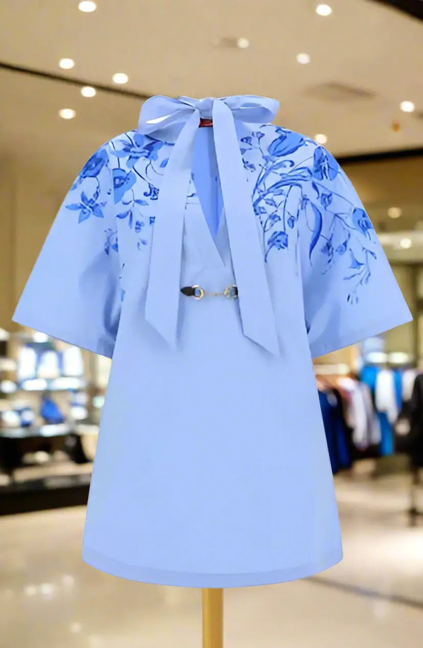 GUCCI women’s blue floral top ITALY - IT42 | L - Tops