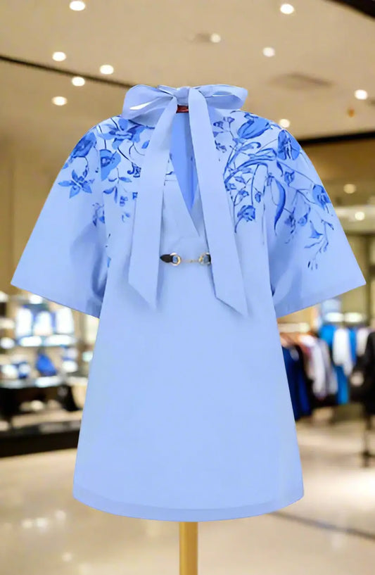 GUCCI women’s blue floral top ITALY - IT42 | L - Tops