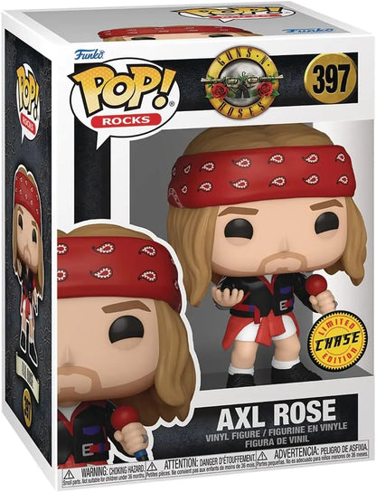 Axl Rose Funko Pop figure from Guns N Roses collectible vinyl toy on display