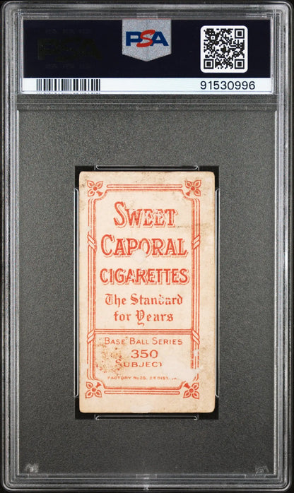 Sweet Caporal cigarette pack with pink design in Hal Chase Throwing T206 card