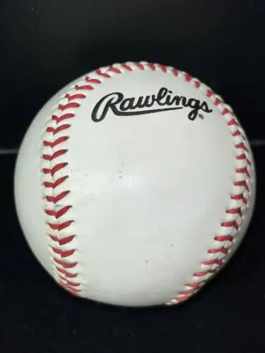 White baseball with red stitching from Halliburton Company’s Rawlings Houston Astros Fotoball