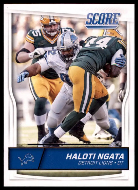 Football trading card featuring Haloti Ngata of the Detroit Lions 2016 Score #116