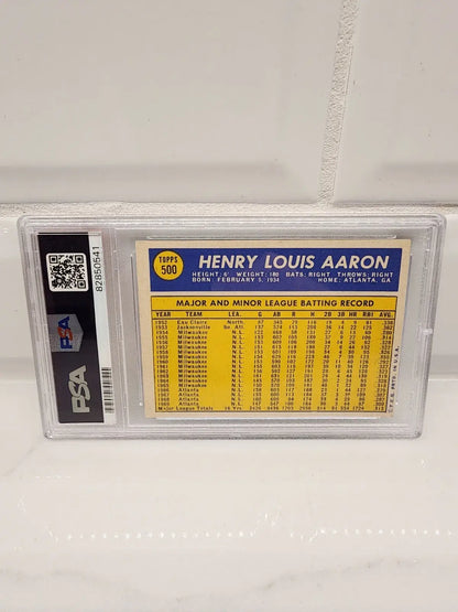 Graded Hank Aaron 1970 Topps baseball card Atlanta Braves baseball history collectible
