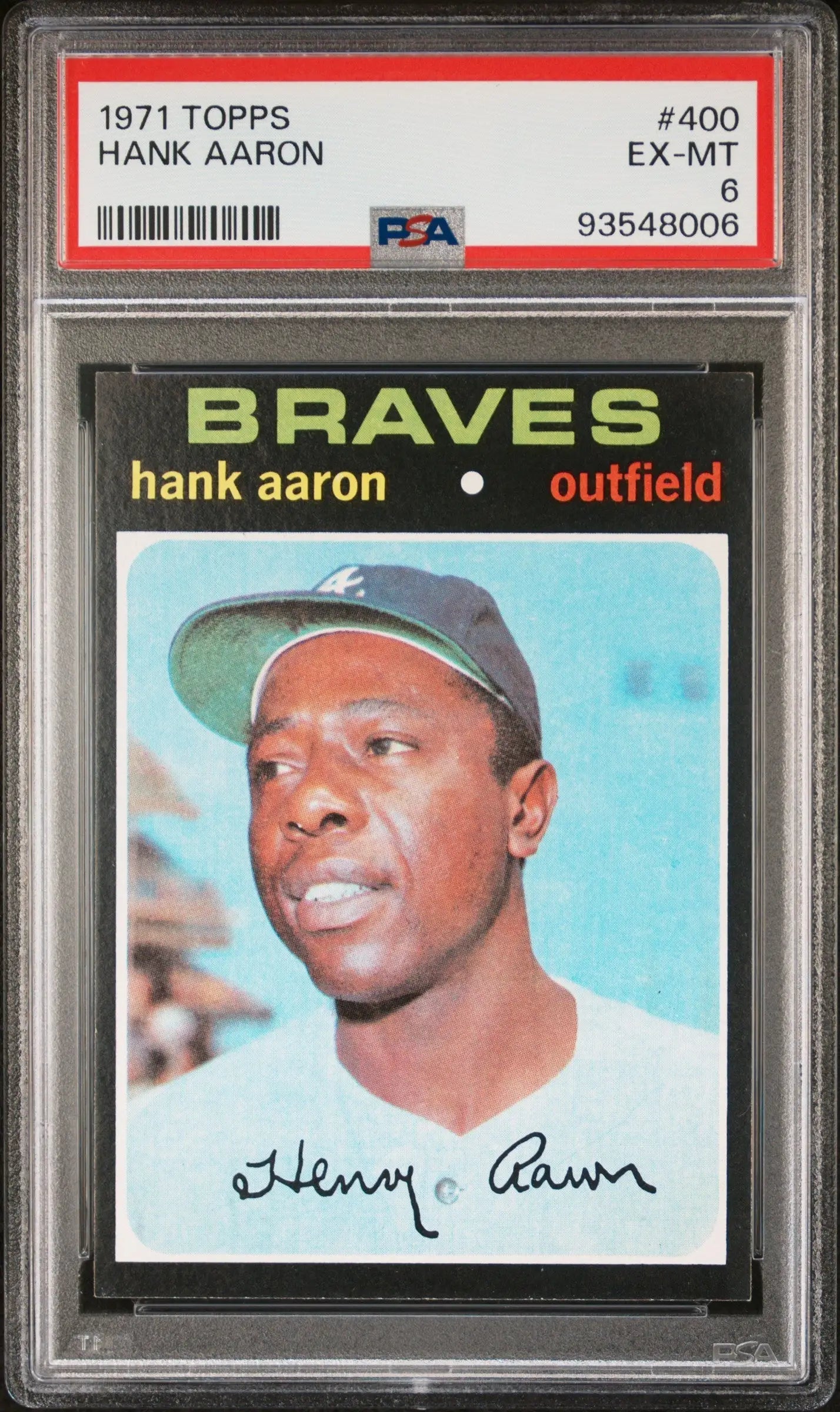 Hank Aaron 1971 Topps #400 PSA 6 EX-MINT - Singles