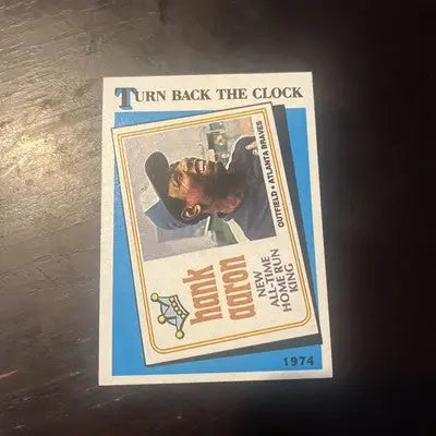 Hank Aaron baseball card from Topps Turn Back the Clock series, Card #663