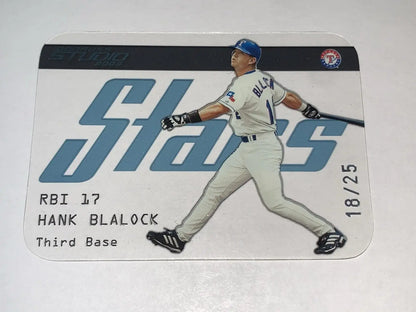 Hank Blalock 2003 Donruss Studio Stars Platinum baseball card rare acetate #SS-21 Texas