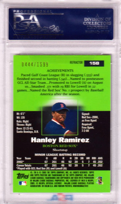 Hanley Ramirez baseball card from Topps Pristine Refractor series at Columbia Hobby
