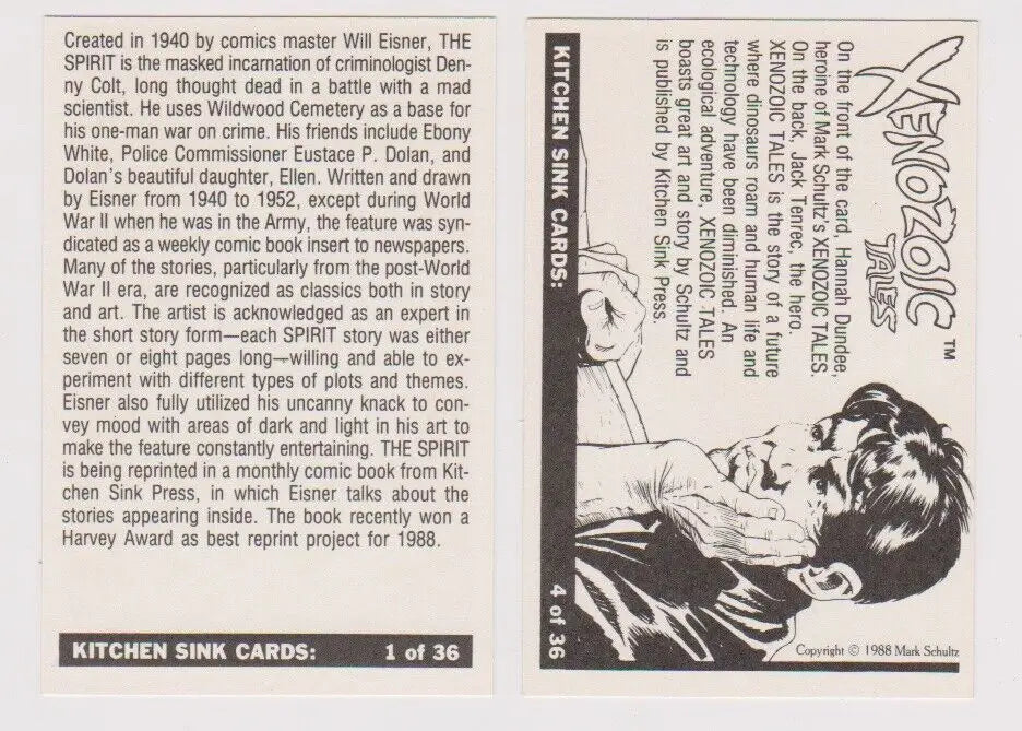 Hannah Dundee Kitchen Sink card lot featuring Two Kitchen Sink trading cards