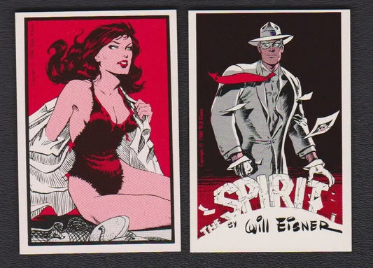 Two vintage comic art cards from the Hannah Dundee Kitchen Sink card lot