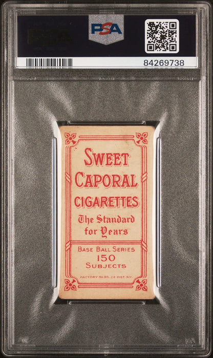 Vintage Hans Lobert T206 Sweet Caporal cigarette pack in PSA holder graded PSA 2 Good