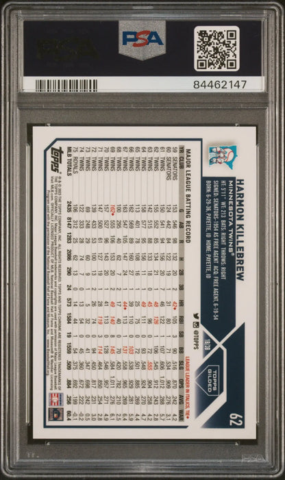 Harmon Killebrew 2023 Topps Gilded Wave Gold Etch baseball card in PSA slab