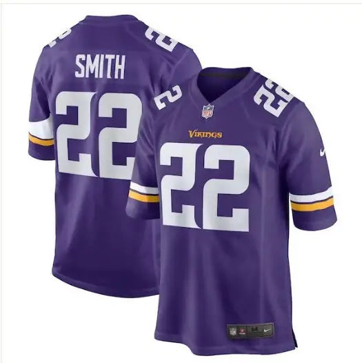 Two purple Harrison Smith Minnesota Vikings Nike game jerseys with number 22