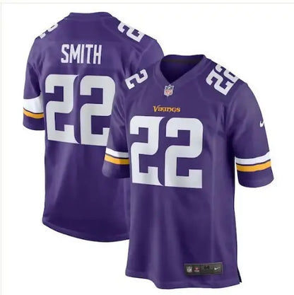 Two purple Harrison Smith Minnesota Vikings Nike game jerseys with number 22