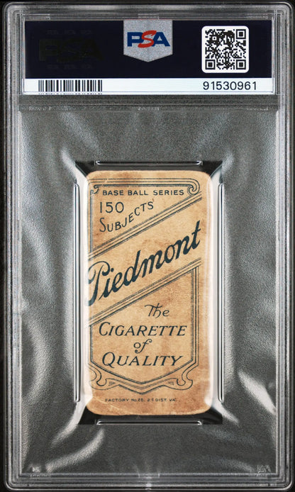 PSA-graded Harry Davis 1909-11 T206 Piedmont 150 baseball card in protective case