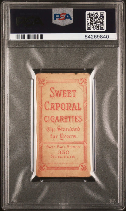 PSA-graded Harry Howell 1909-11 T206 Sweet Caporal cigarette card in protective holder