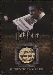 Newspaper clipping with headline about Harry Potter in Daily Prophet Prop Card #141