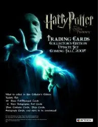 Promotional poster for Harry Potter Order of the Phoenix Update Trading Card Sell Sheet