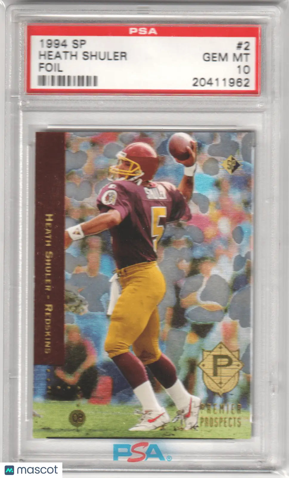 Graded Heath Shuler 1994 Upper Deck SP football card Redskons PSA 10 GEM MINT