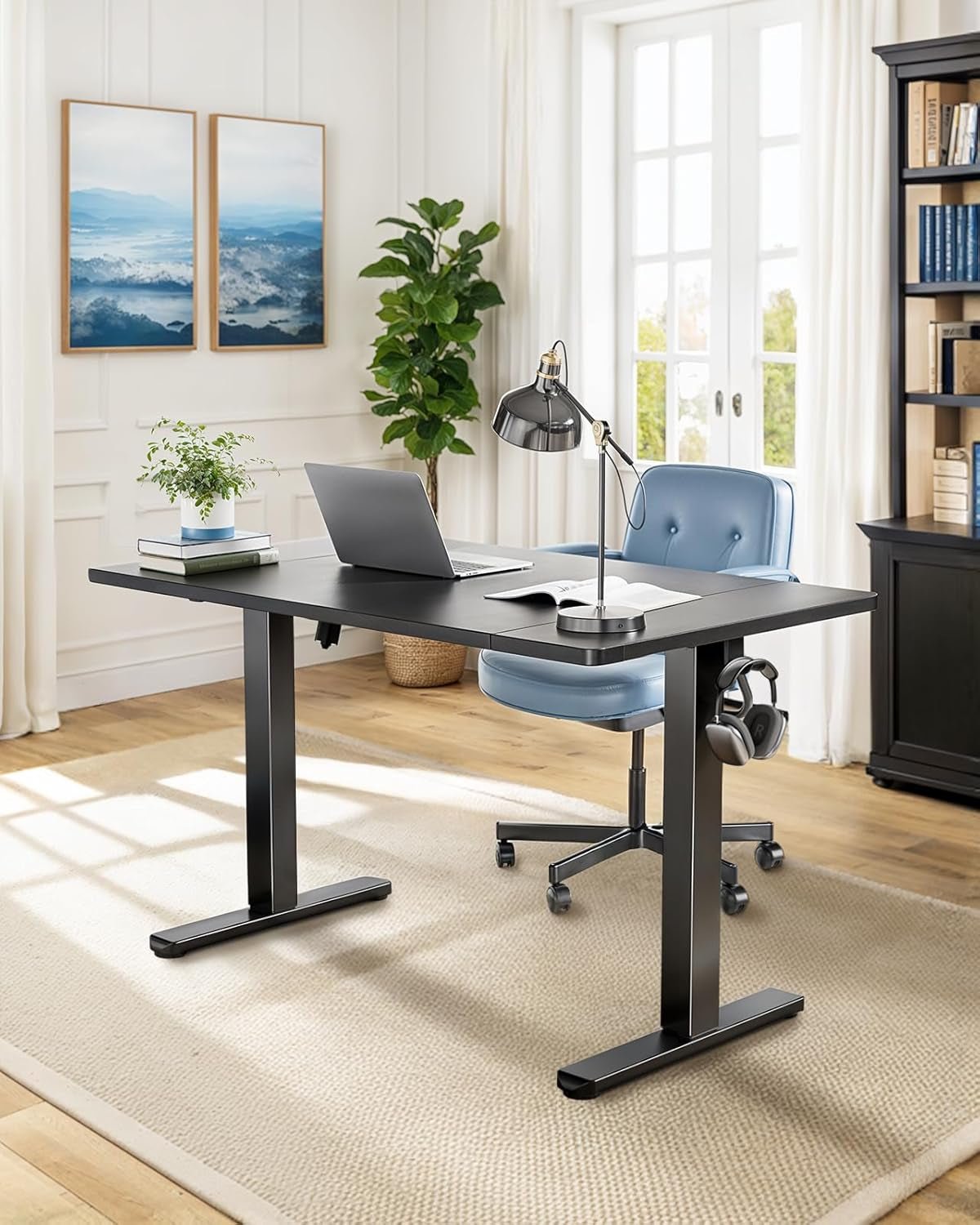 Height Adjustable Electric Standing Desk with Cable Management-1