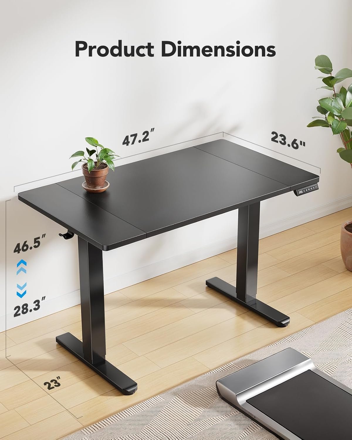 Height Adjustable Electric Standing Desk with Cable Management-2