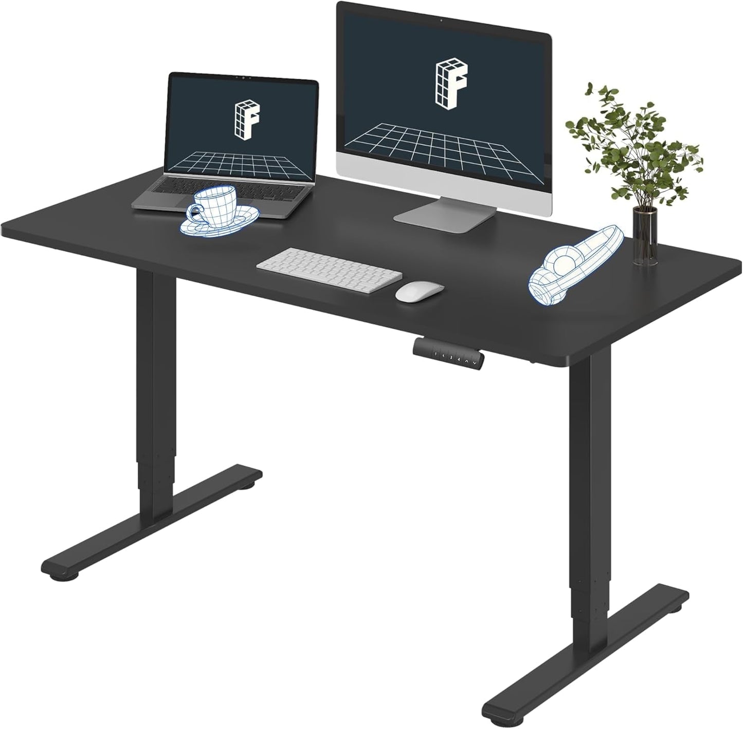Height Adjustable Electric Standing Desk with Ergonomic Workspace-0