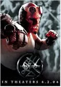 Red-skinned demonic figure with horns on Hellboy Movie Internet Exclusive Promo Card