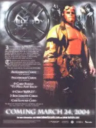 Hellboy movie poster featuring the title character for Hellboy Movie Trading Card Sell Sheet