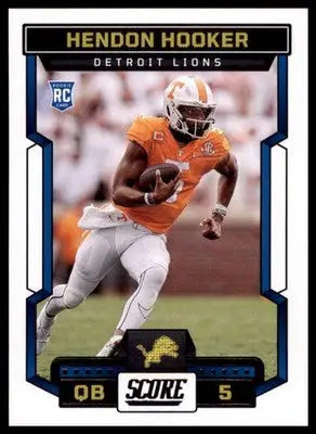 Hendon Hooker football card from the 2023 Score Rookie Series for Detroit Lions