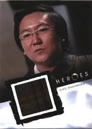 Portrait of East Asian man in dark jacket with relic costume card, Masi Oka as Hiro Nakamura