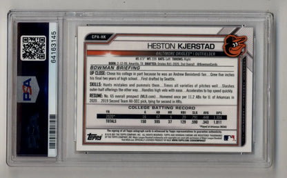 Heston Kjerstad 2021 Bowman Chrome Prospects Gold Refractor Auto24/50 PSA 10 Auto 10 - Singles