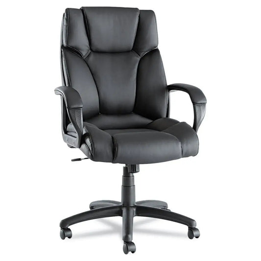 High-Back Swivel Tilt Black Soft Touch Leather Office Chair - Office Chair