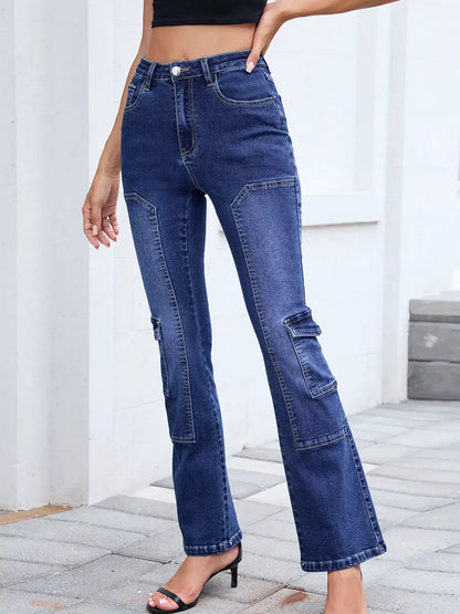High-Waisted Bootcut Jeans