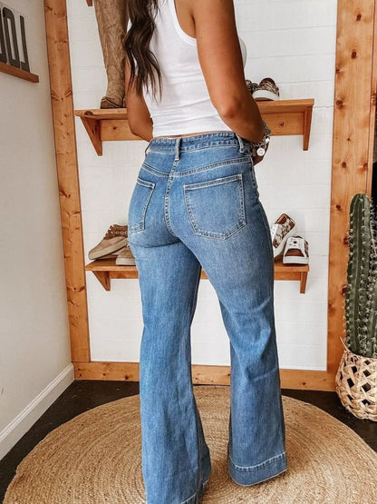 High-Waisted Wide Leg Jeans