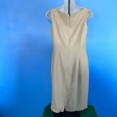 Hillard & Hanson Tan Sleeveless Sheath Dress with Back Zipper Size 4