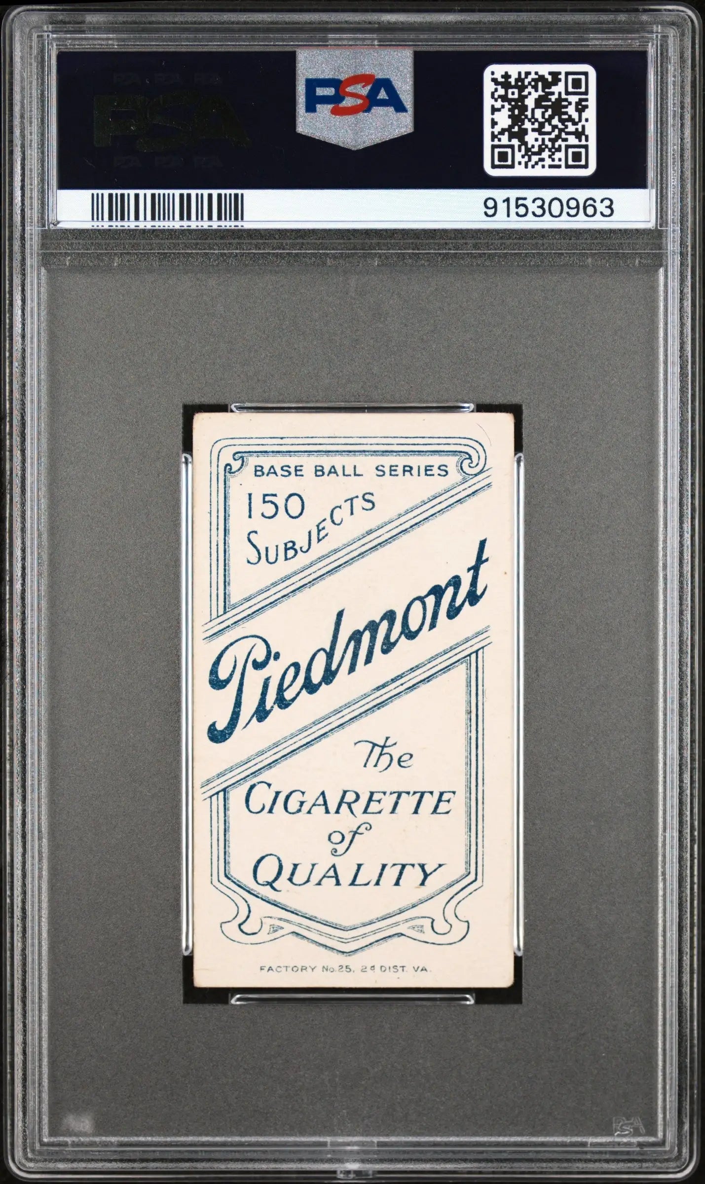 Vintage Hobe Farris 1909-11 T206 Piedmont cigarette card in PSA 1.5 grading holder