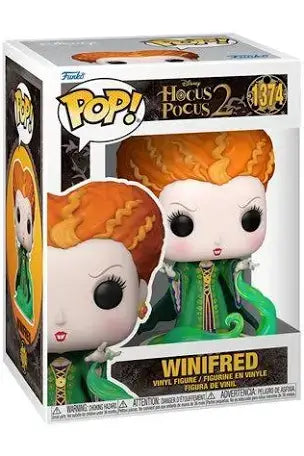 Funko Pop! vinyl figure of Winifred in green dress from Hocus Pocus 2 collectible series