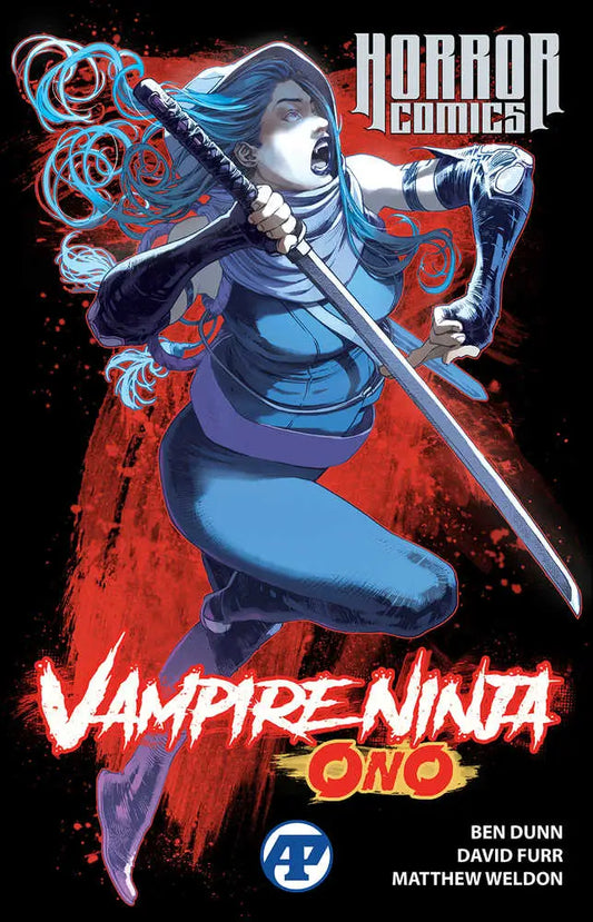 Comic book cover of HORROR COMICS VAMPIRE NINJA ONO TP featuring artwork by Ben Dunn and Matthew Weldon