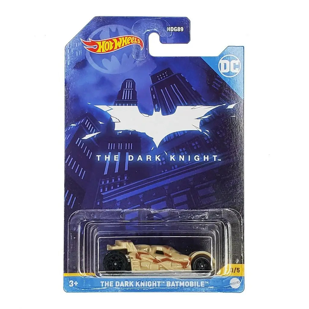 Hot Wheels Batman Theme packaging for The Dark Knight Batmobile diecast toy car