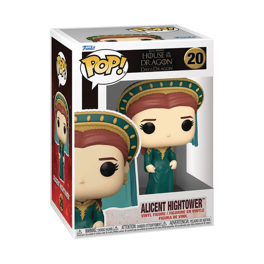 Funko Pop figure in green medieval dress from House of the Dragon collectible series