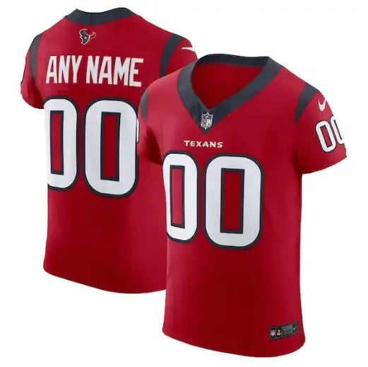 Houston Texans Nike Alternate Vapor F.U.S.E. Elite custom red and gray football jerseys