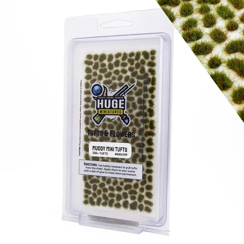 Muddy Mini Tufts for miniature basing in Huge Miniatures Tufts & Flowers product