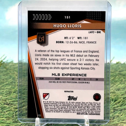 Hugo Lloris 2024 Topps Chrome Refractor MLS #151 Los Angeles FC