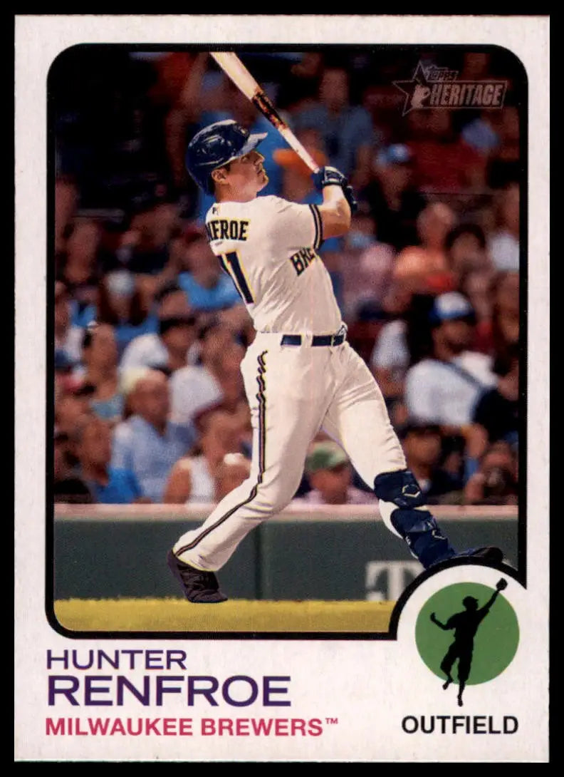 Hunter Renfroe 2022 Topps Heritage baseball card Milwaukee Brewers collectible
