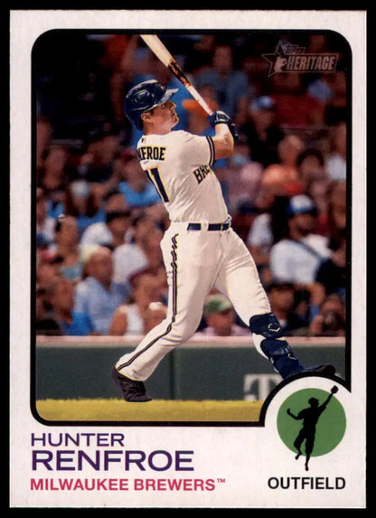Hunter Renfroe 2022 Topps Heritage baseball card Milwaukee Brewers collectible