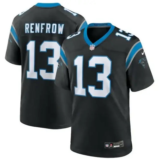 Black Panthers NFL football jersey with RENFROW 13 in white for Hunter Renfrow Nike team game