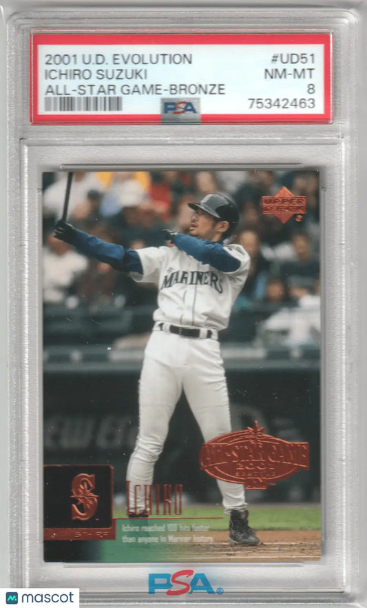 Ichiro Suzuki baseball card in Columbia Hobby’s Upper Deck Evolution deck evolution Ichiro series