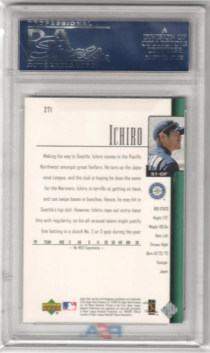 Ichiro 2001 Upper Deck RC Rookie baseball card from Columbia Hobby showcasing deck Ichiro