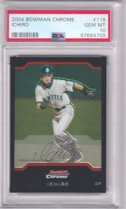Graded Ichiro baseball card from Bowman Chrome collection at Columbia Hobby