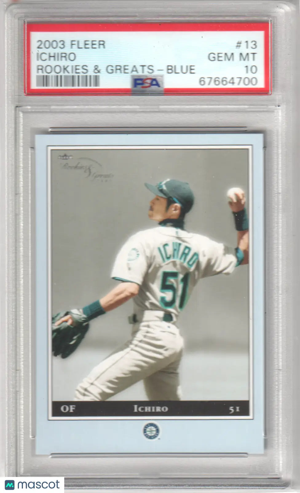 Graded 2003 Fleer Ichiro Rookies & Greats baseball card PSA 10 GEM MINT Columbia Hobby