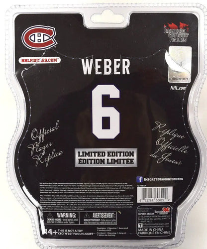Hockey jersey number 6 Weber in retail packaging for ultimate baseball fans collection